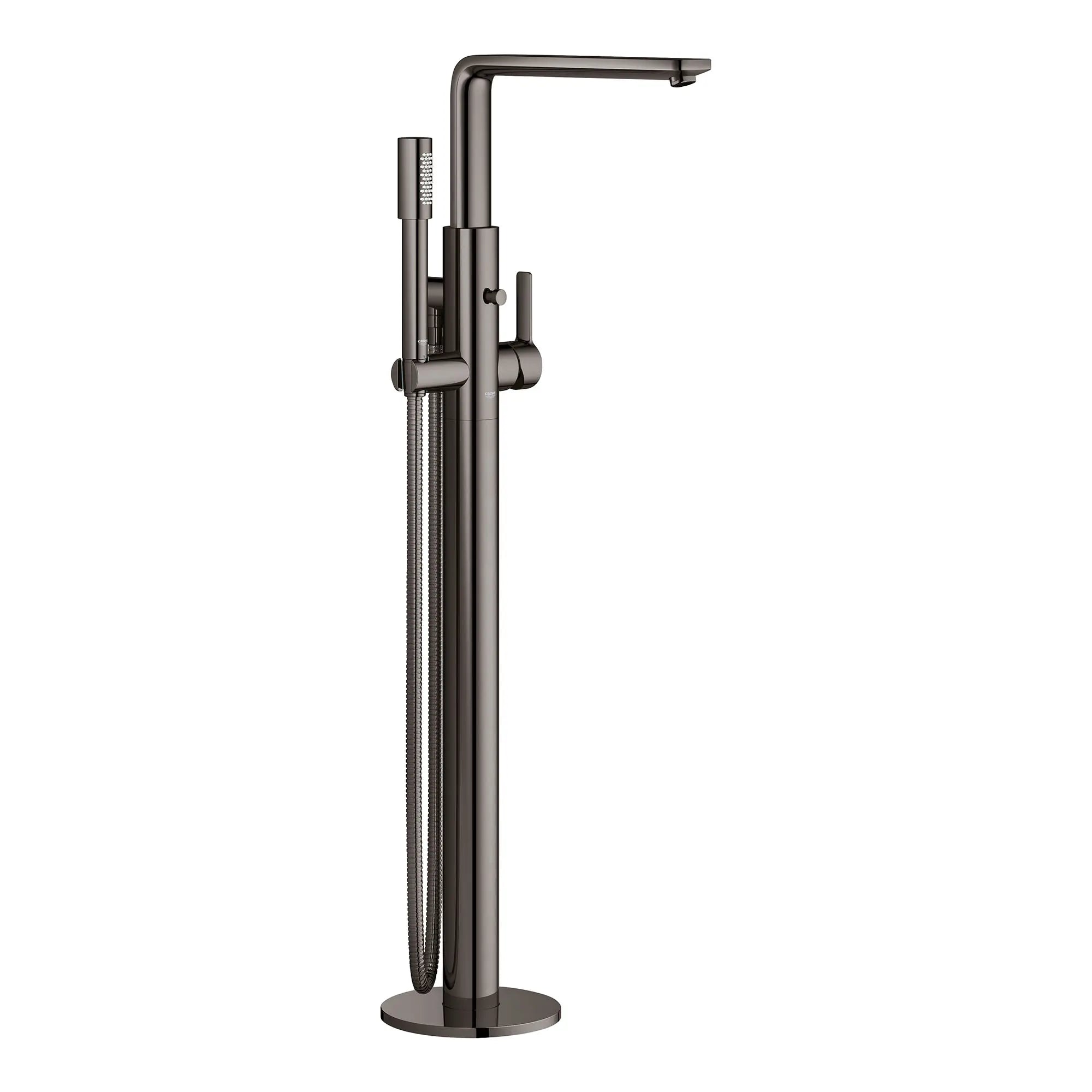 Lineare Robinet de baignoire autoportant à poignée simple avec douchette à 6,6 L/min (1,75 gpm) // GRAPHITE DUR // 154030_23792A01_0_CDNwebp.webp