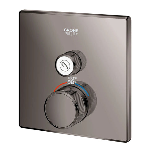 GrohTherm SmartControl Garniture de valve thermostatique à fonction simple  - Graphite dur