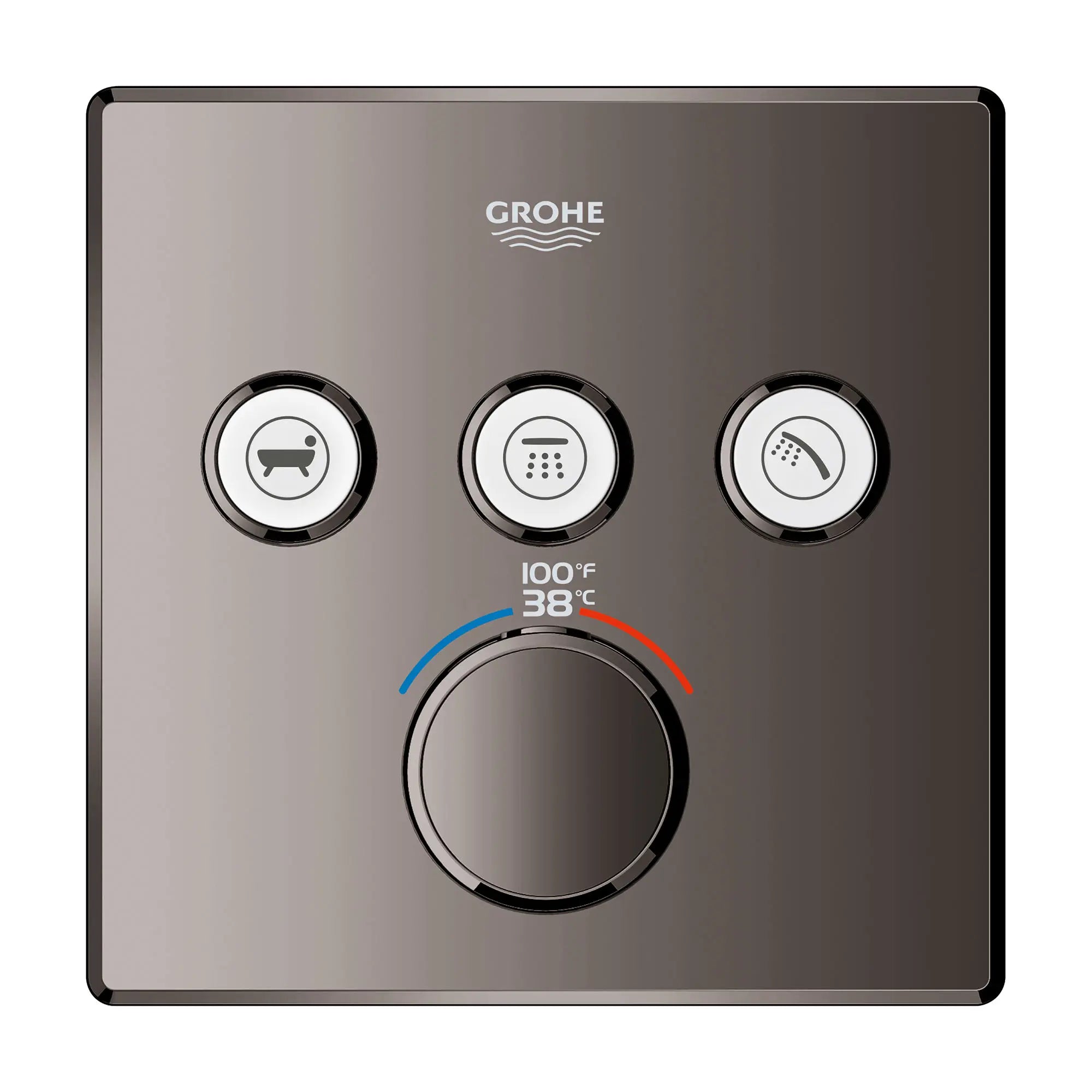 GrohTherm SmartControl Garniture de valve thermostatique à fonction triple // GRAPHITE DUR // 154059_29142A00_1_0_CDNwebp.webp