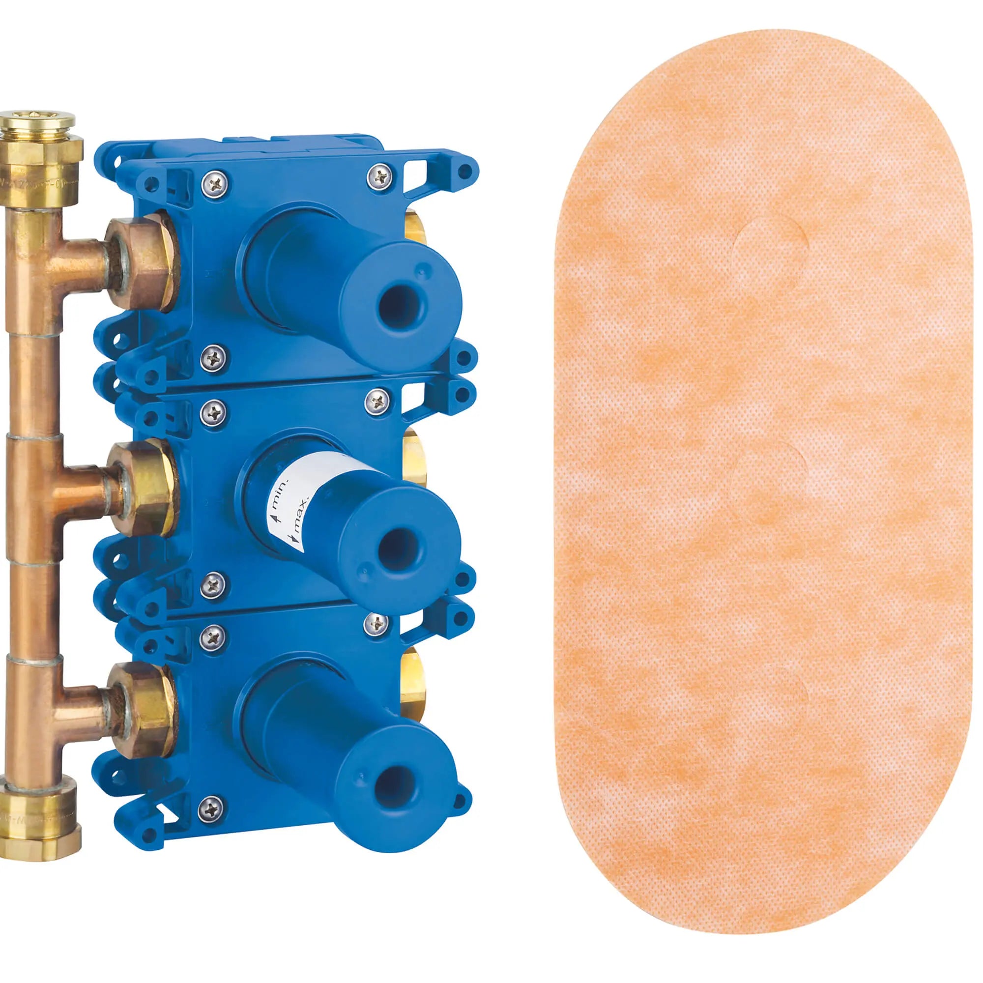 GrohTherm F Ensemble de commande de débit triple // SANS FINI // 15423_35032000-rapido-c-rough-in-for-triple-volume-control-27-625-3_0_CDNwebp.webp