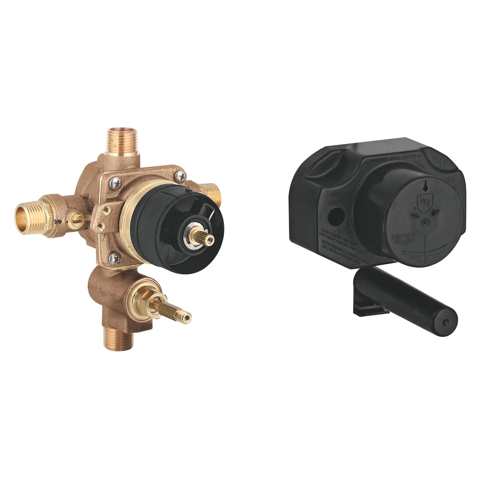 GrohSafe Obturateur régulateur de pression avec inverseur manuel intégré // SANS FINI // 15425_35033000-pressure-balance-valve-trim_0_CDNwebp.webp