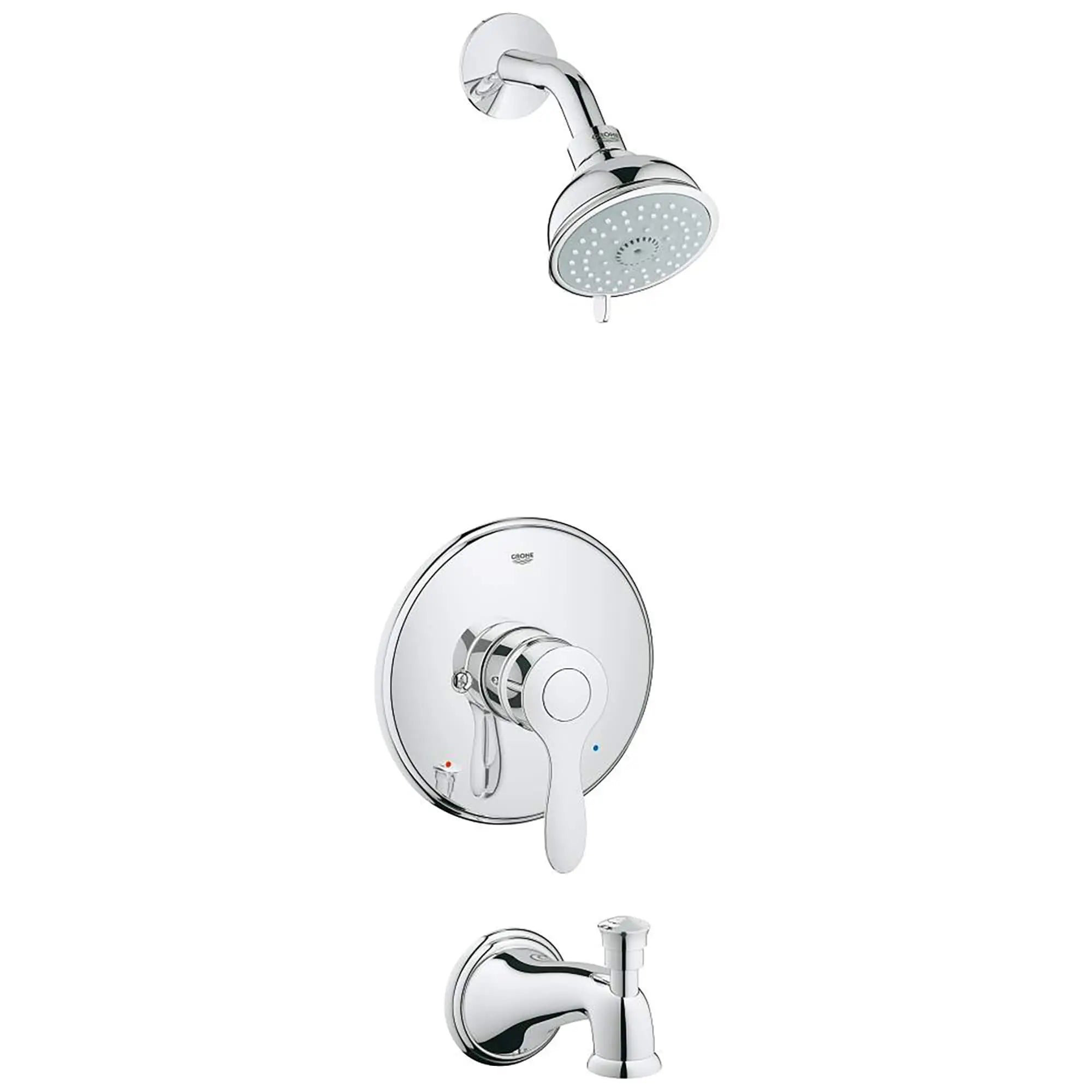 Parkfield Ensemble douche/bain // CHROME STARLIGHT GROHE // 15432_35040000-Parkfield-Pressure_Balance_Valve_Bathtub_Shower_Combo_Faucet_0_CDNwebp.webp