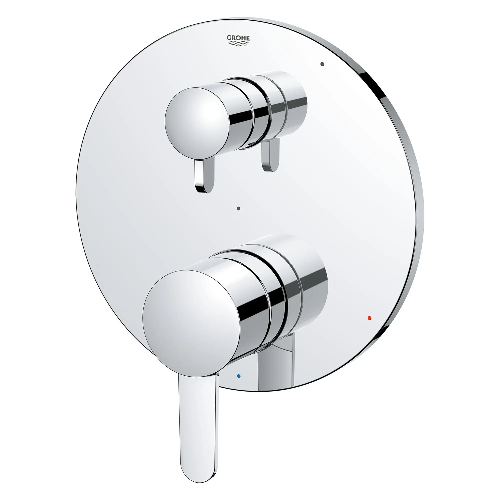 Garniture Cosmopolitan pour obturateur régulateur de pression avec inverseur à 2 voies et cartouche // CHROME STARLIGHT GROHE // 154453_29434000_2_0_CDNwebp.webp