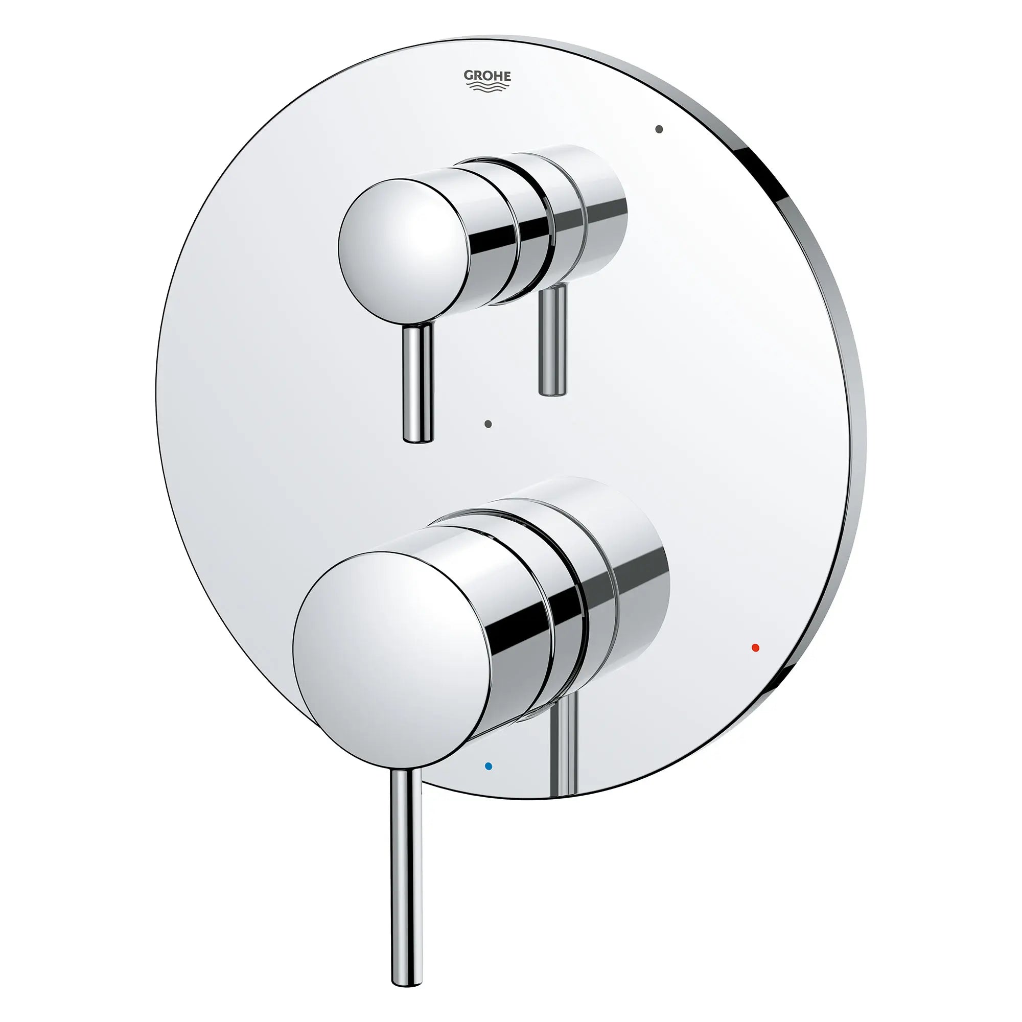 Garniture Timeless pour obturateur régulateur de pression avec inverseur à 2 voies et cartouche // CHROME STARLIGHT GROHE // 154489_29423000_2_0_CDNwebp.webp