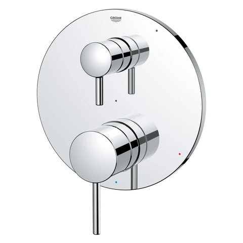 Garniture Timeless pour obturateur régulateur de pression avec inverseur à 2 voies et cartouche - Chrome StarLight GROHE