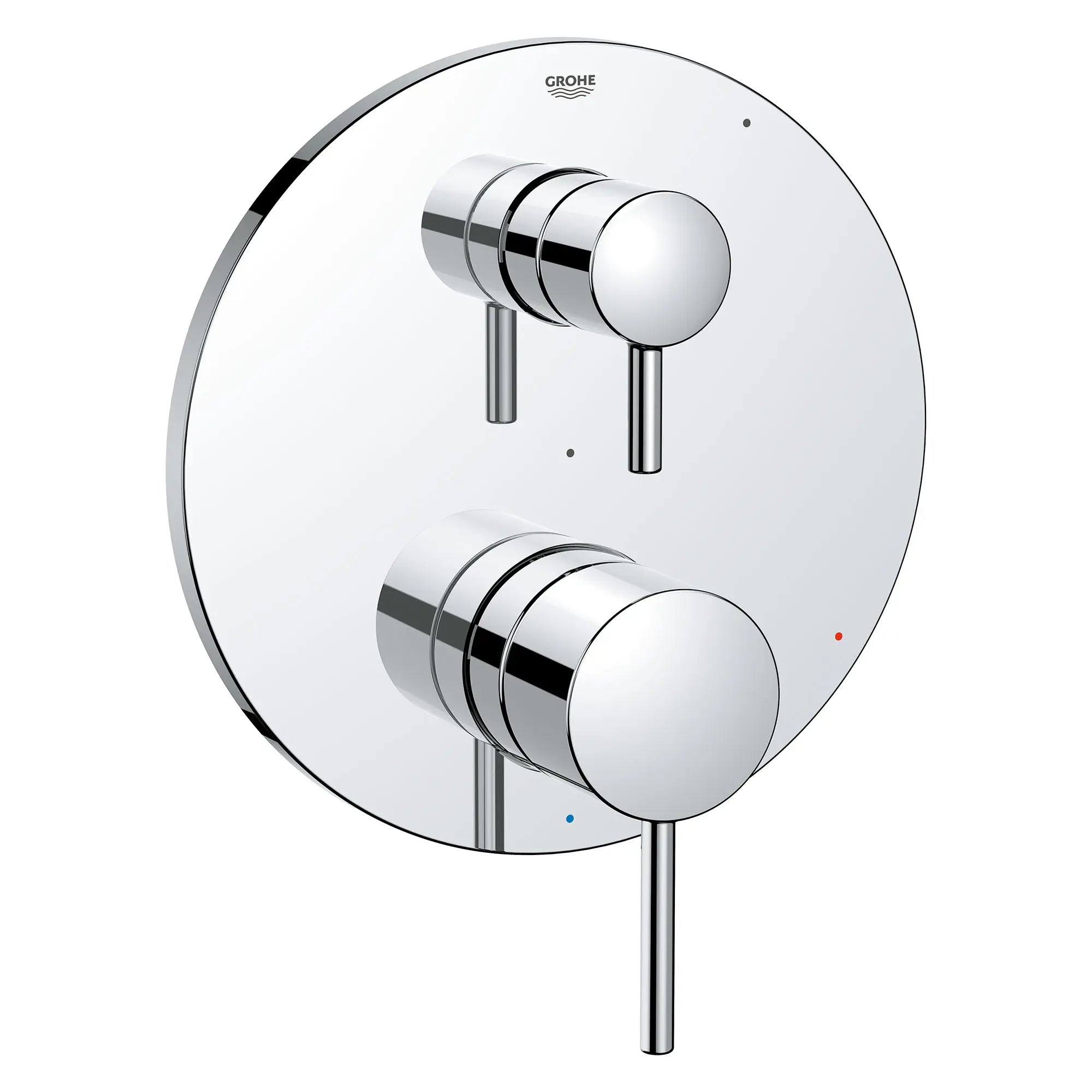 Garniture Timeless pour obturateur régulateur de pression avec inverseur à 2 voies et cartouche // CHROME STARLIGHT GROHE // 154497_29423000_0_CDNwebp.webp