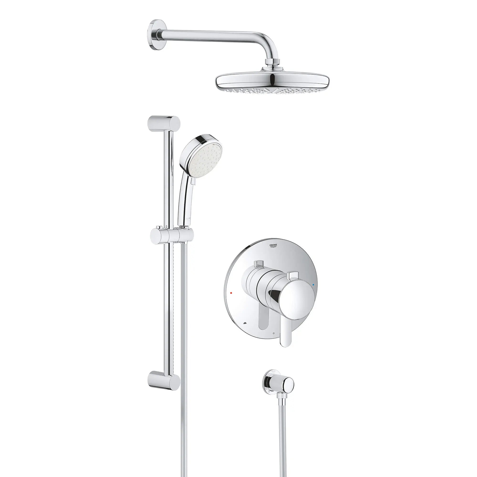 Ensemble de douche avec Tempesta 210 // CHROME STARLIGHT GROHE // 15456_35051001-europlus-shower-set-with-tempesta-210-starlight-chrome_0_CDNwebp.webp