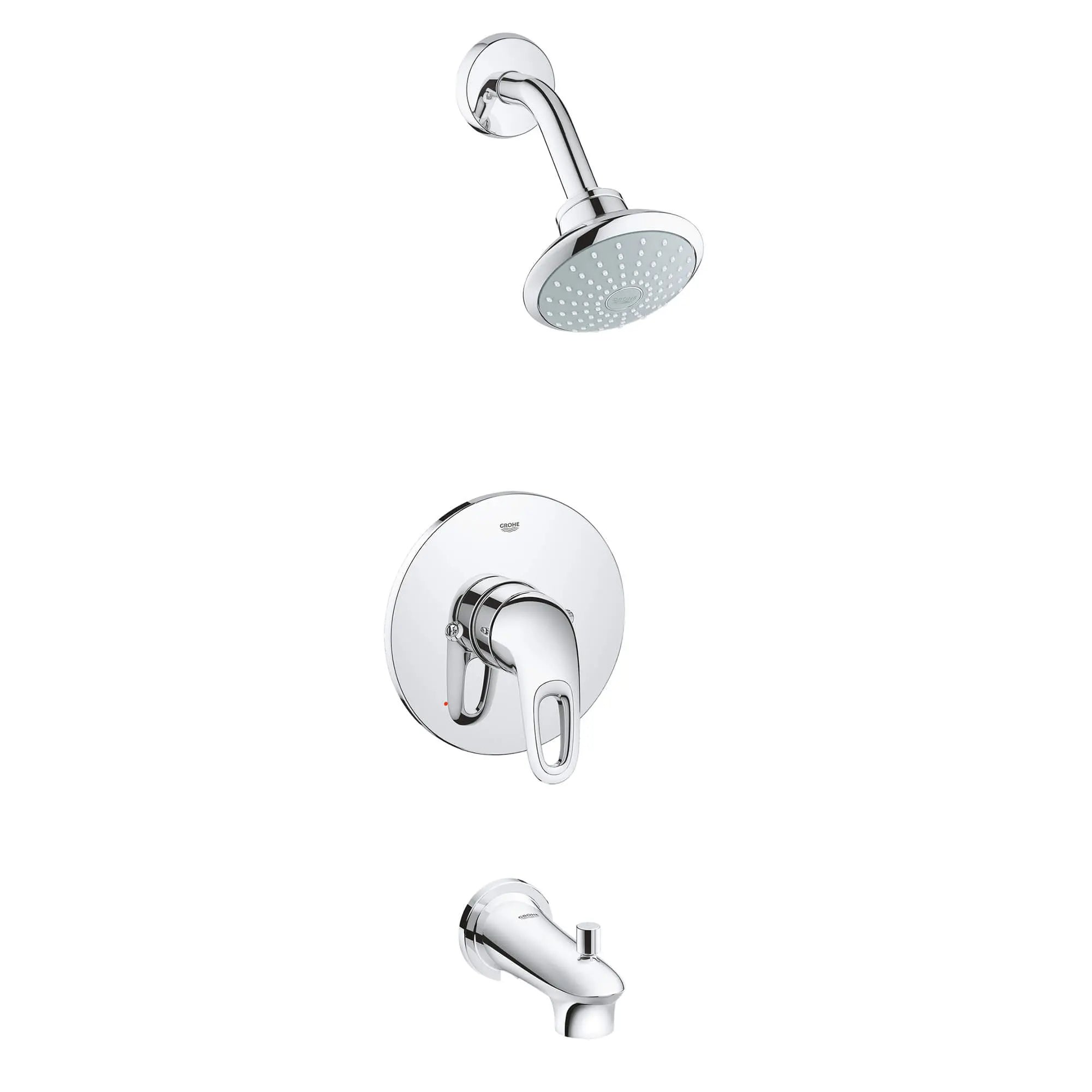 Eurostyle Ensemble douche/bain // CHROME STARLIGHT GROHE // 15477_35062003-eurostyle-pressure-balance-valve-bathtubshower-combo-faucet-starlight-chrome_0_CDNwebp.webp