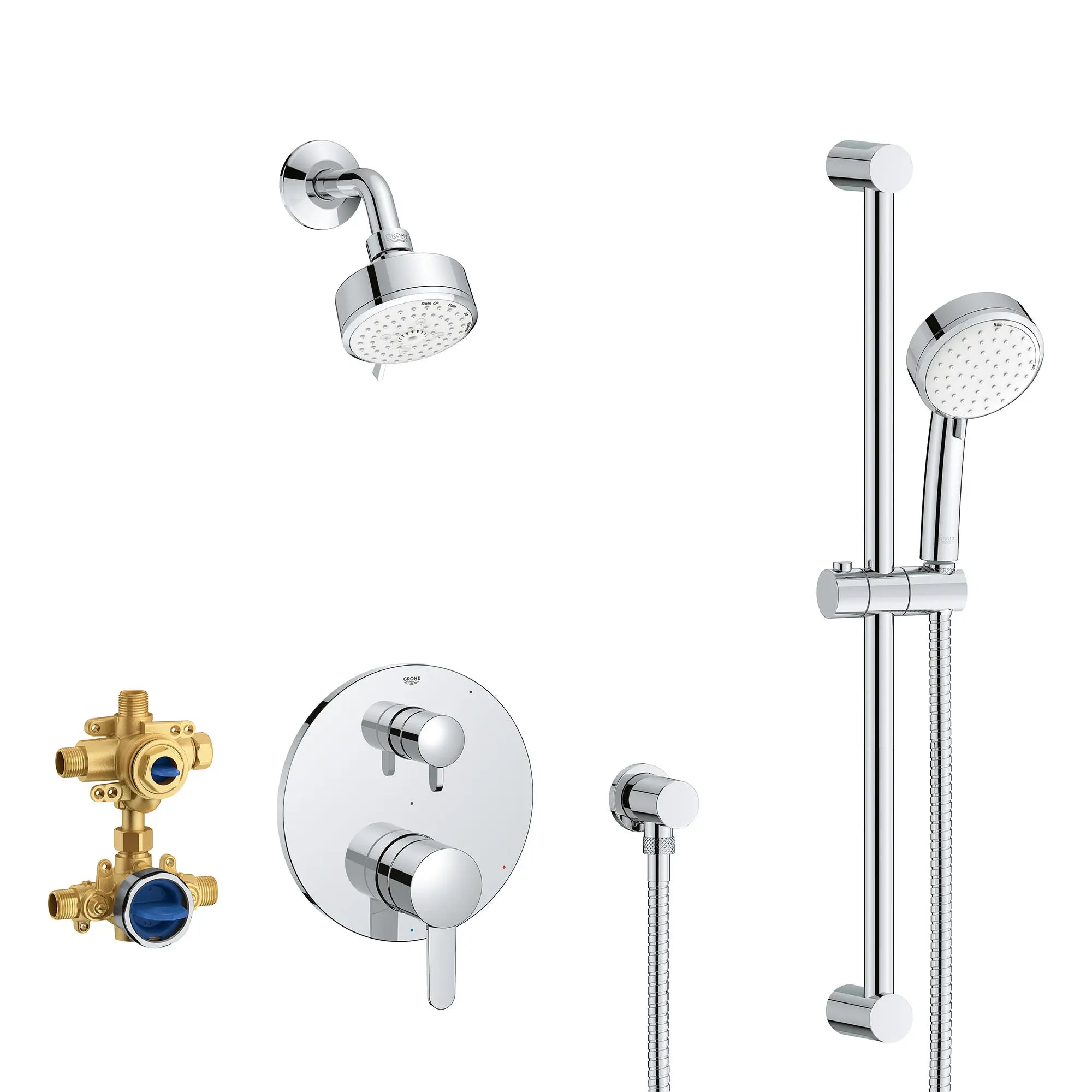 Ensemble de douche Rainshower à pression équilibrée  // CHROME STARLIGHT GROHE // 155400_29429000_0_CDNwebp.webp