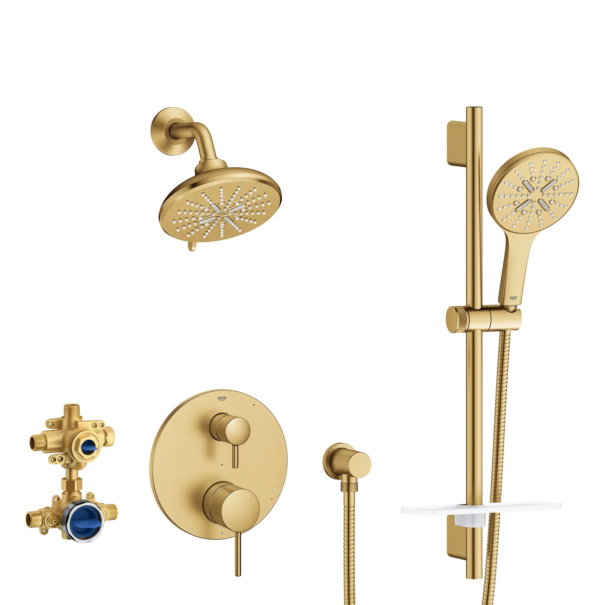 Ensemble de douche à pression équilibrée Timeless // AUBE FRAÎCHE BROSSÉ // 155411_29431GN0_0_CDNwebp.webp