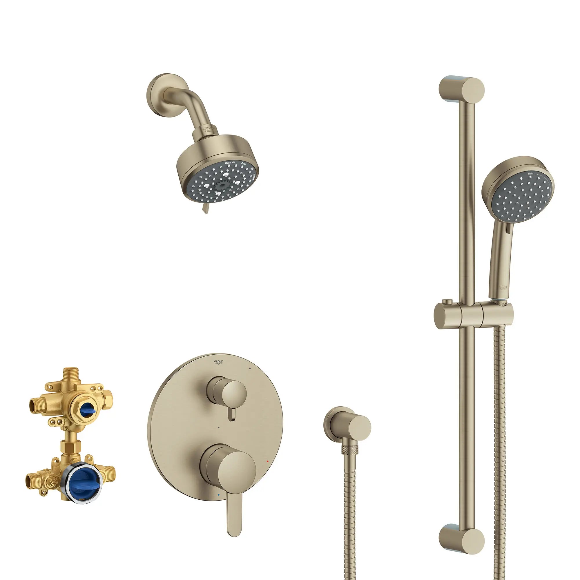 Ensemble de douche Rainshower à pression équilibrée  // NICKEL BROSSÉ INFINITYFINISH // 155415_29429EN0_1_CDNwebp.webp