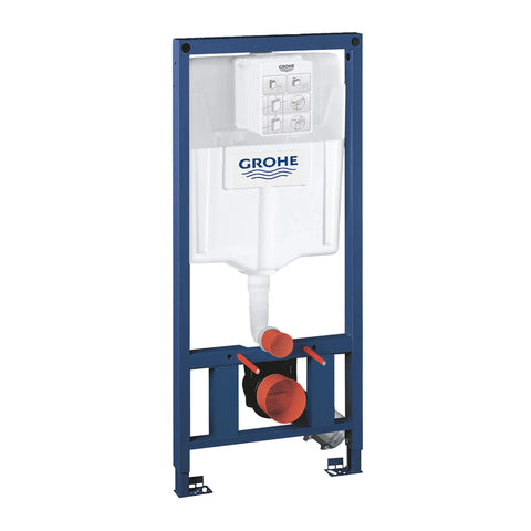 Rapid SL pour les toilettes suspendues au mur Système de réservoir d'évacuation de 6 po pour installation murale (2 x 6) - Chrome StarLight GROHE