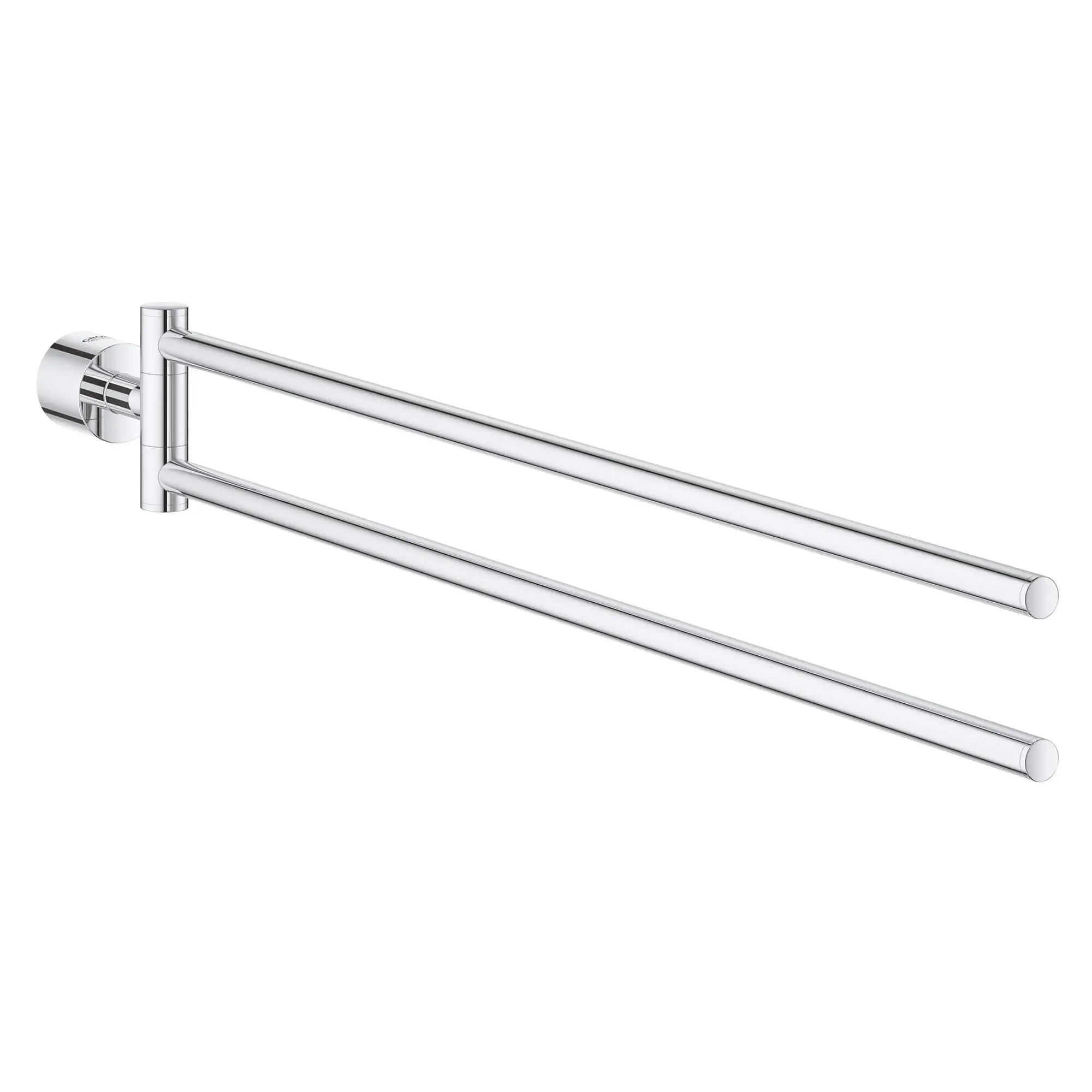 Porte-serviettes à deux branches de 18 po // CHROME STARLIGHT GROHE // 15819_40308003-atrio-towel-bar-starlight-chrome_0_CDNwebp.webp