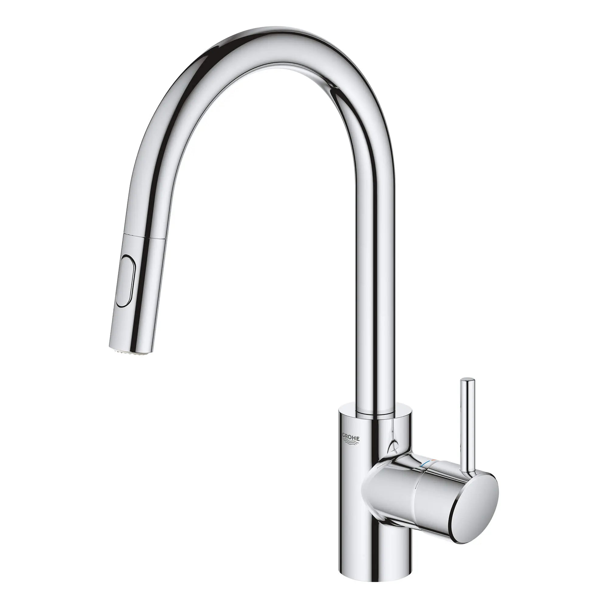 Robinet de cusine rétractable à poignée simple et double jet 5,7 L/min (1,5 gpm)  // CHROME STARLIGHT GROHE // 1586_3134910e-single-handle-kitchen-faucet-enviro-1_0_CDNwebp.webp