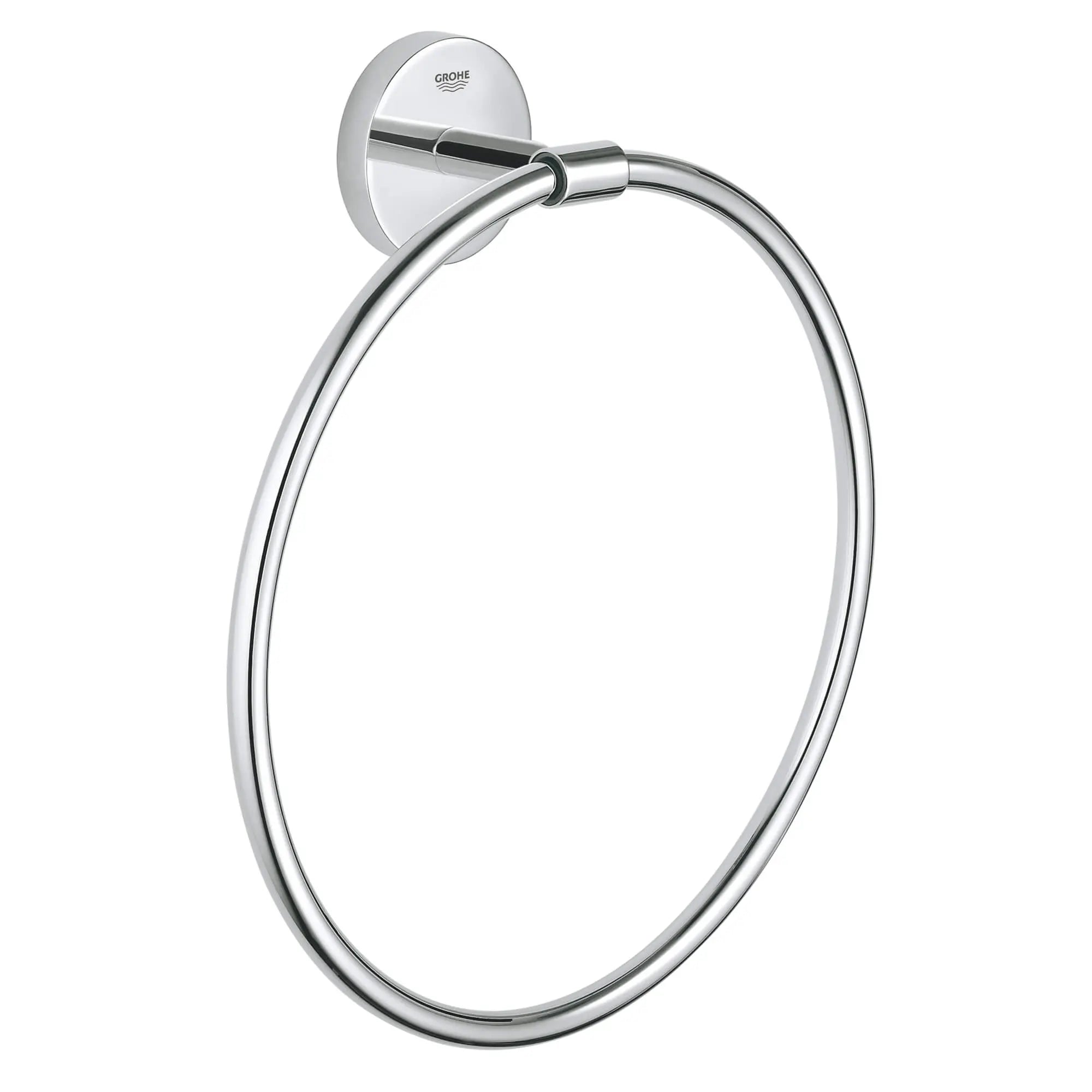 Anneau de 8 po // CHROME STARLIGHT GROHE // 15966_40460001-baucosmopolitan-towel-ring-starlight-chrome_0_CDNwebp.webp