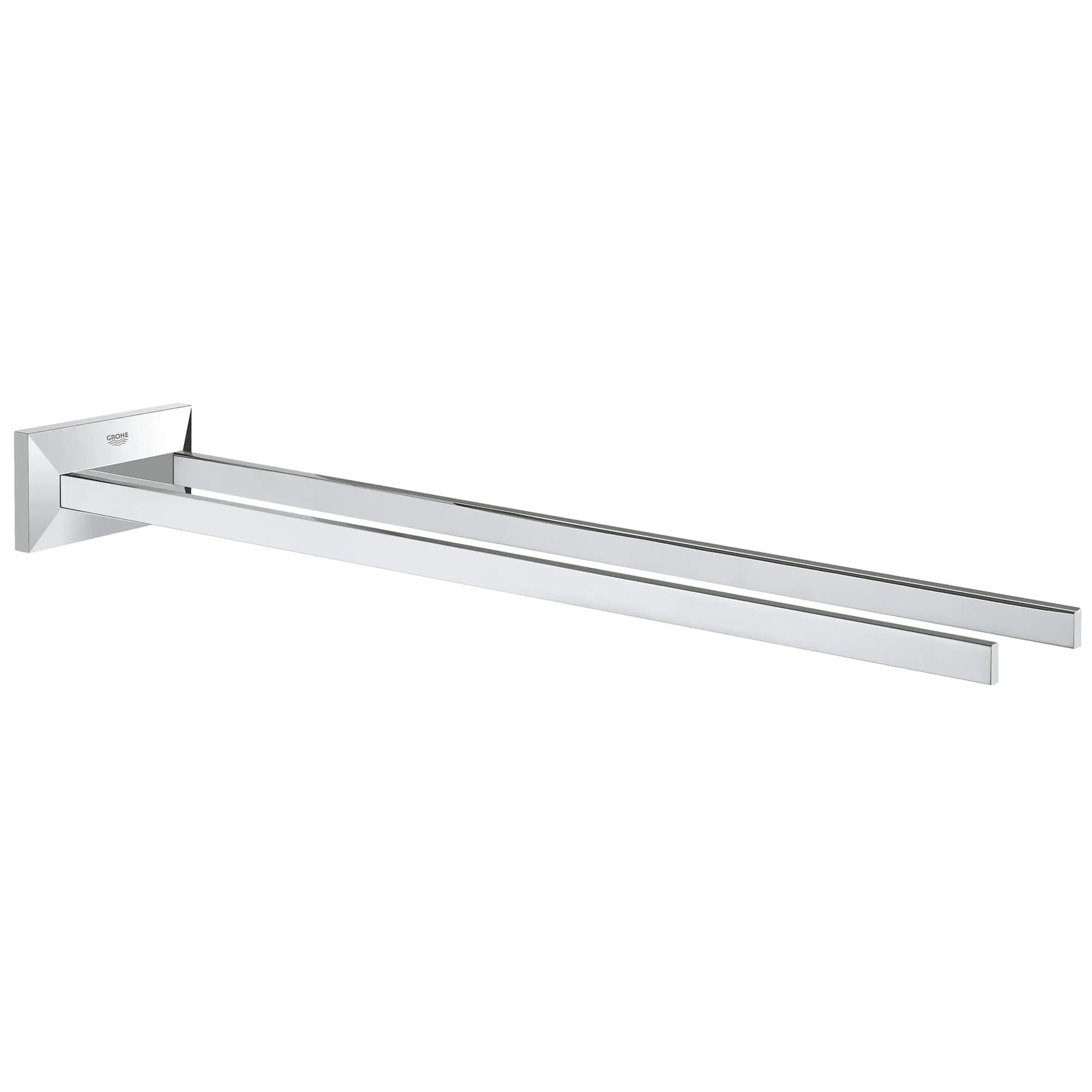 Allure Brilliant Porte-serviettes à deux branches de 17 po // CHROME STARLIGHT GROHE // 15974_40496000-allure-brilliant-towel-bar-starlight-chrome_0_CDNwebp.webp