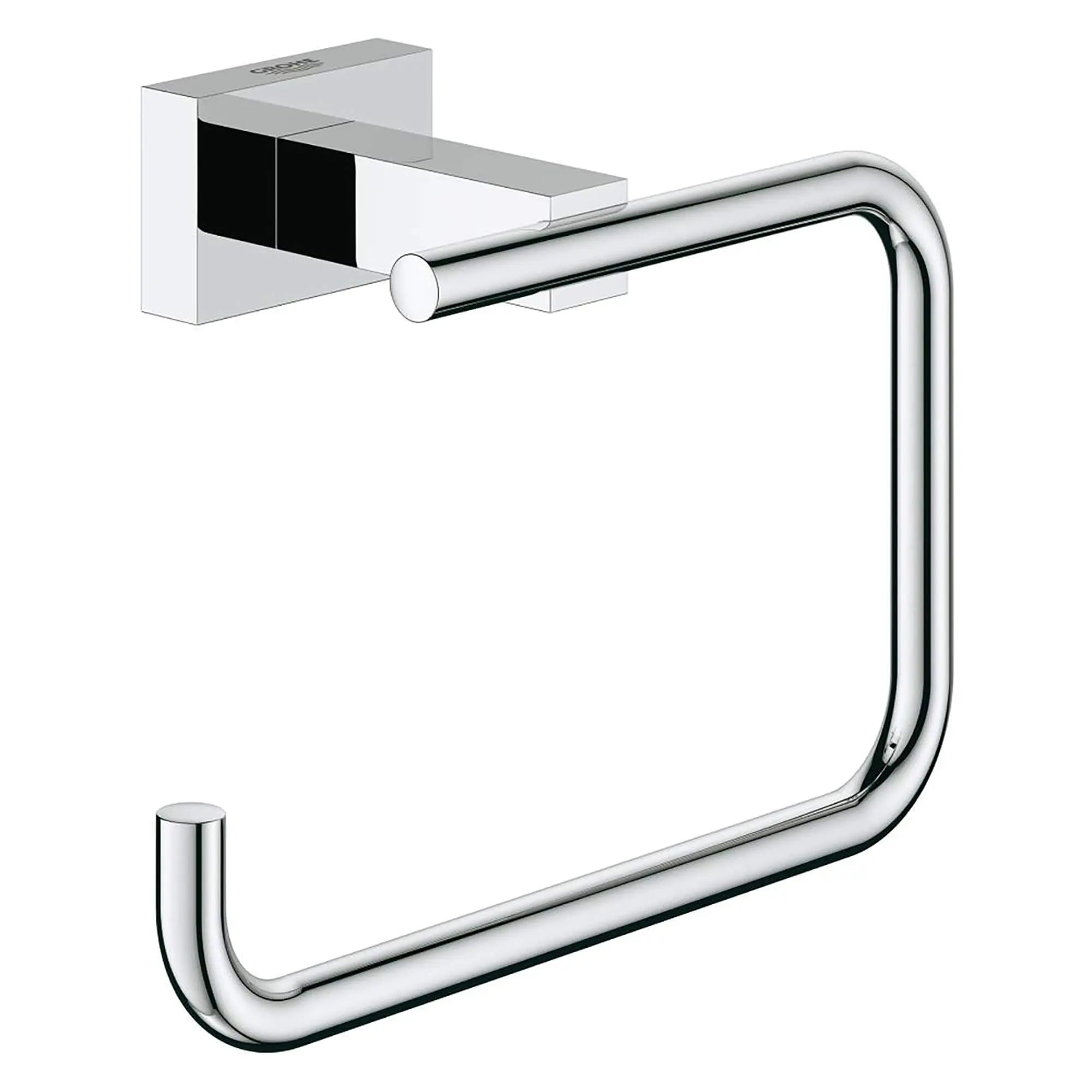 Porte-papier hygiénique // CHROME STARLIGHT GROHE // 15981_40507000-Essentials_Cube-Toilet_Paper_Holder_0_CDNwebp.webp