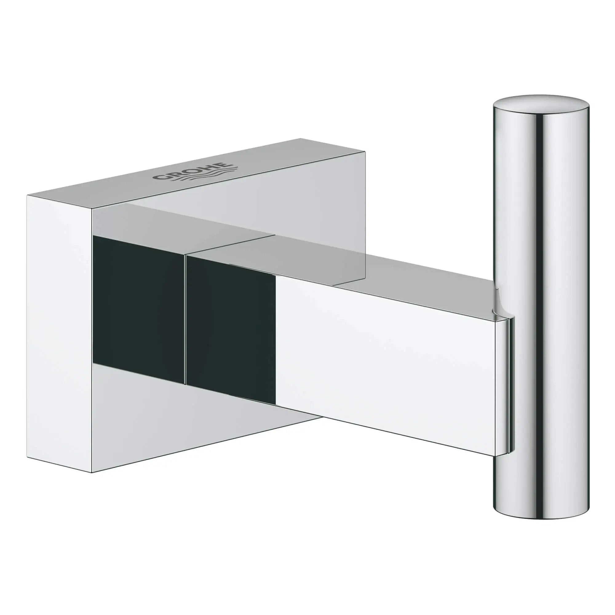 Crochet à robe de chambre // CHROME STARLIGHT GROHE // 15990_40511001-essentials-cube-robe-hook-starlight-chrome_0_CDNwebp.webp