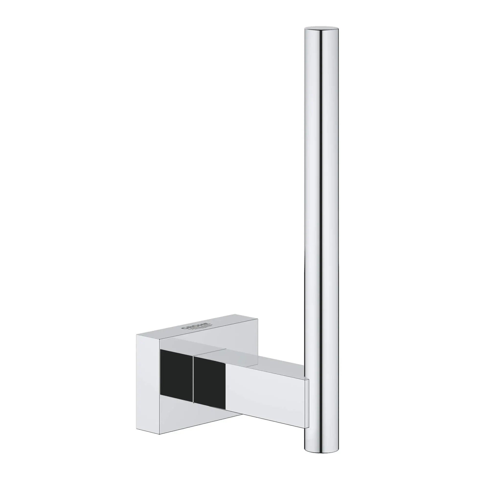 Support pour papier hygiénique en réserve Essentials // CHROME STARLIGHT GROHE // 16034_40623001-essentials-cube-spare-toilet-paper-holder-starlight-chrome_0_CDNwebp.webp