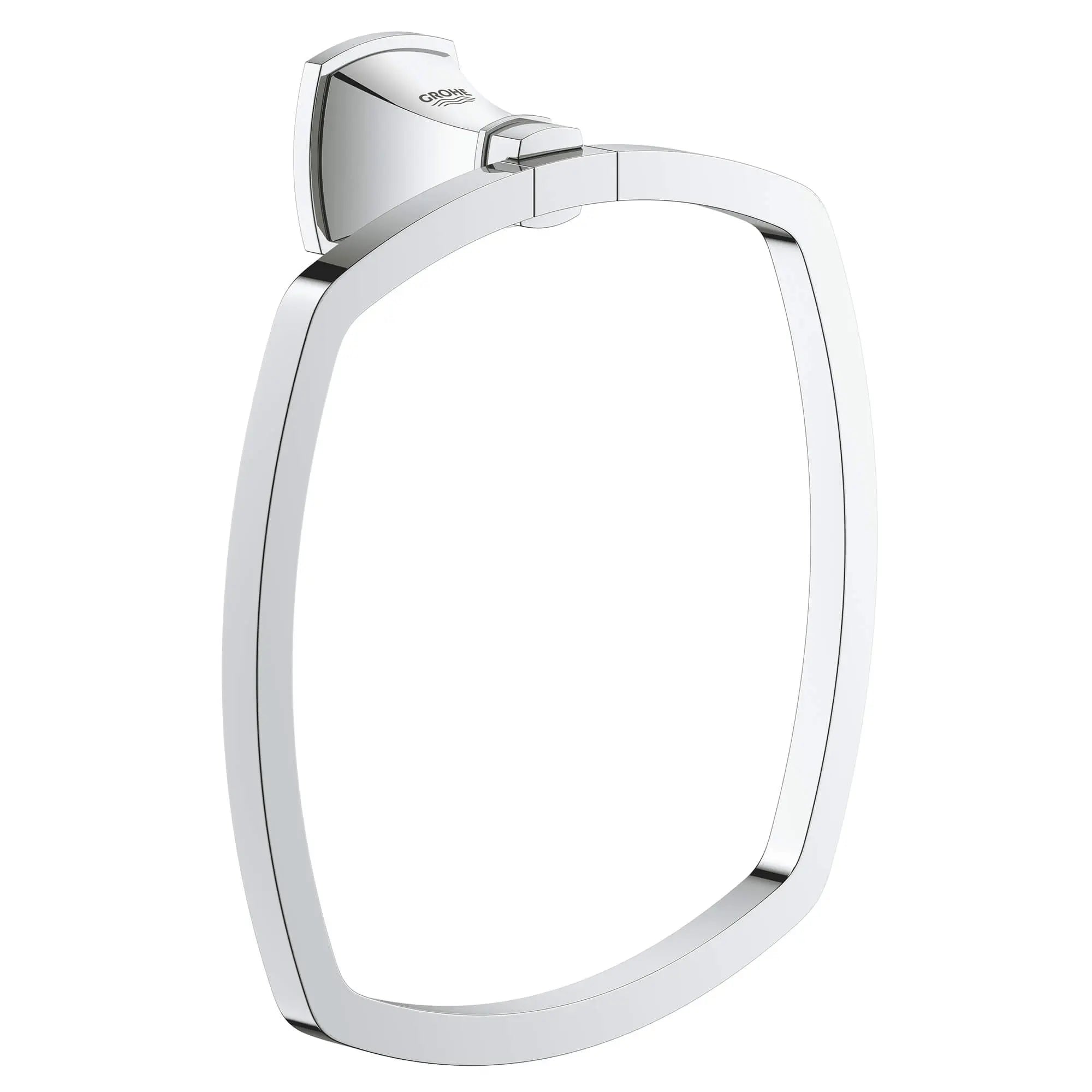 Grandera Anneau de 8 po // CHROME STARLIGHT GROHE // 16046_40630000-grandera-towel-ring-starlight-chrome_0_CDNwebp.webp