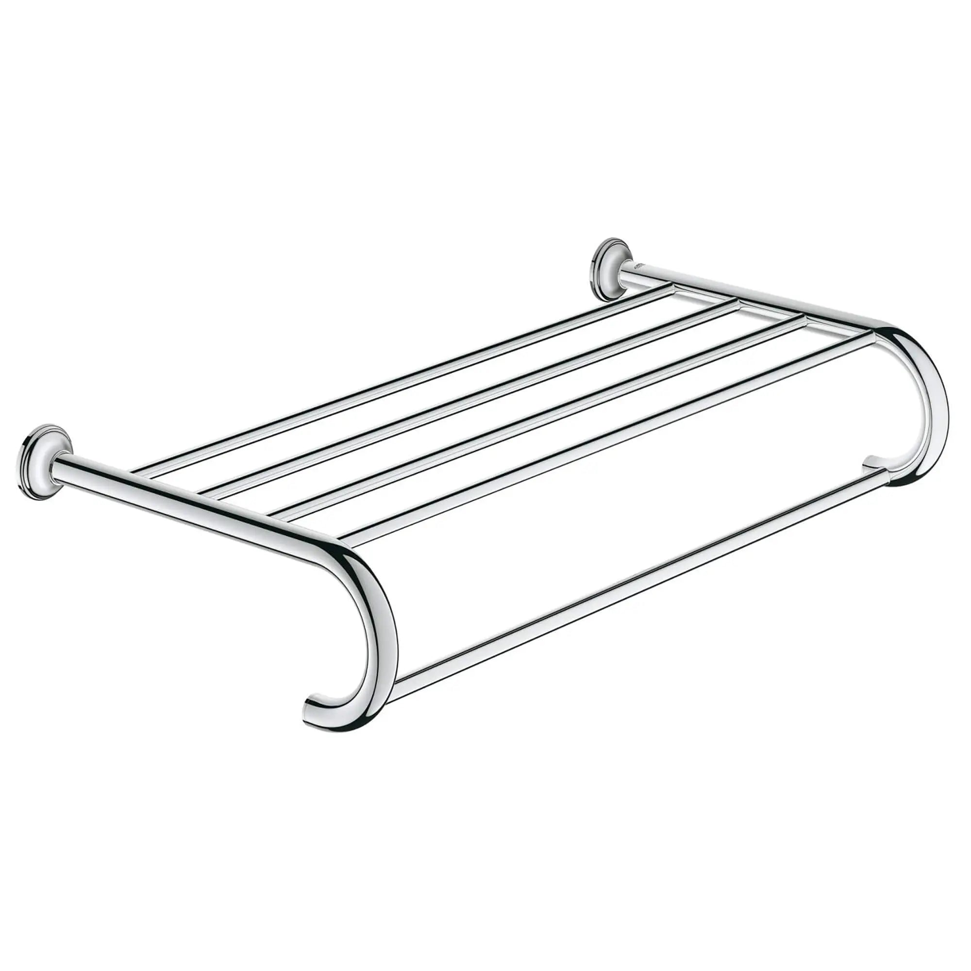 Porte serviette et tablette // CHROME STARLIGHT GROHE // 16090_40660000-Essentials_Authentic-Multi-towel_rack_0_CDNwebp.webp