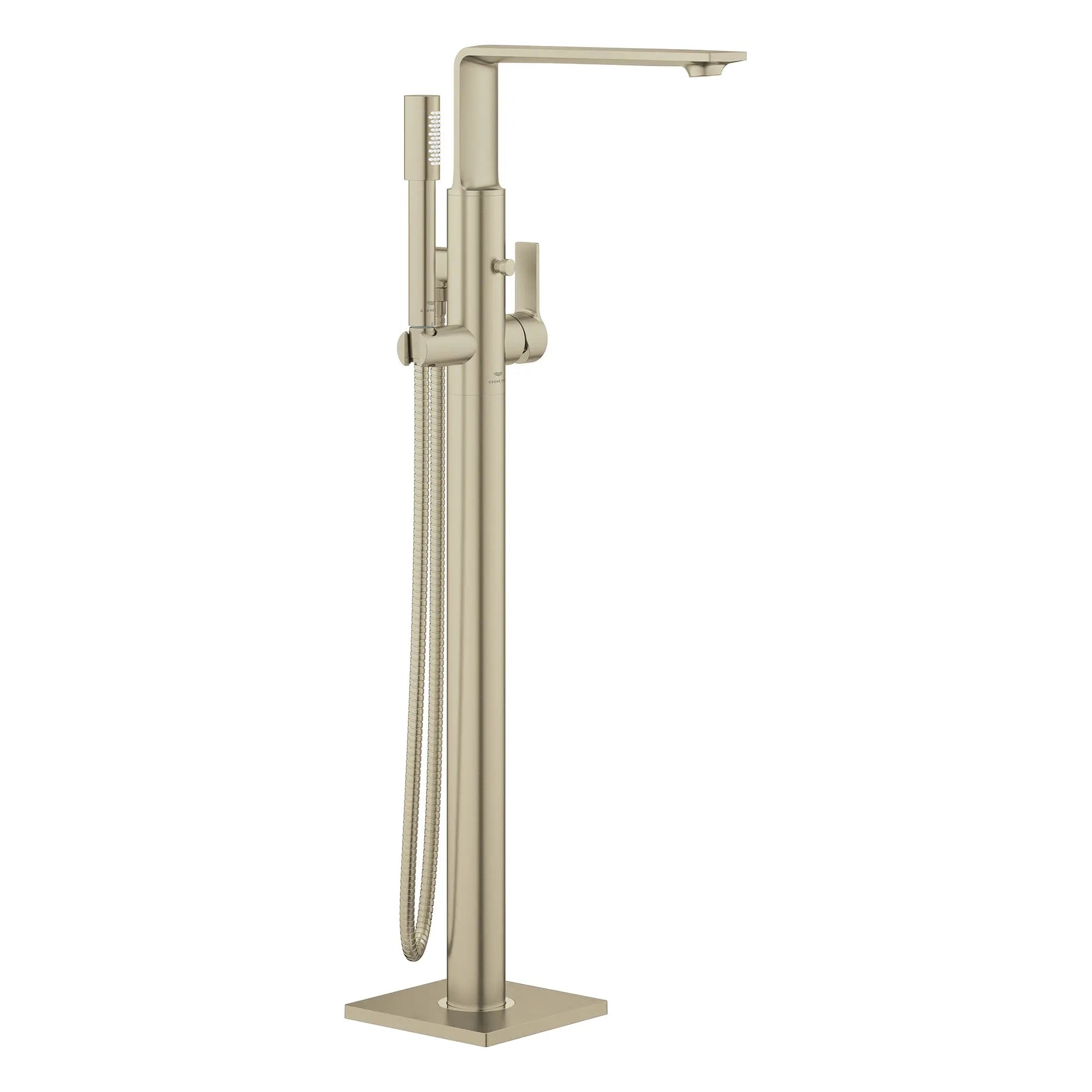 Robinet de baignoire autoportante à poignée simple avec douchette 6,6 L/min (1,75 GPM) // NICKEL BROSSÉ INFINITYFINISH // 161328_Allure_SiloRight_25222EN1_0001_Feb2023_0_CDNwebp.webp