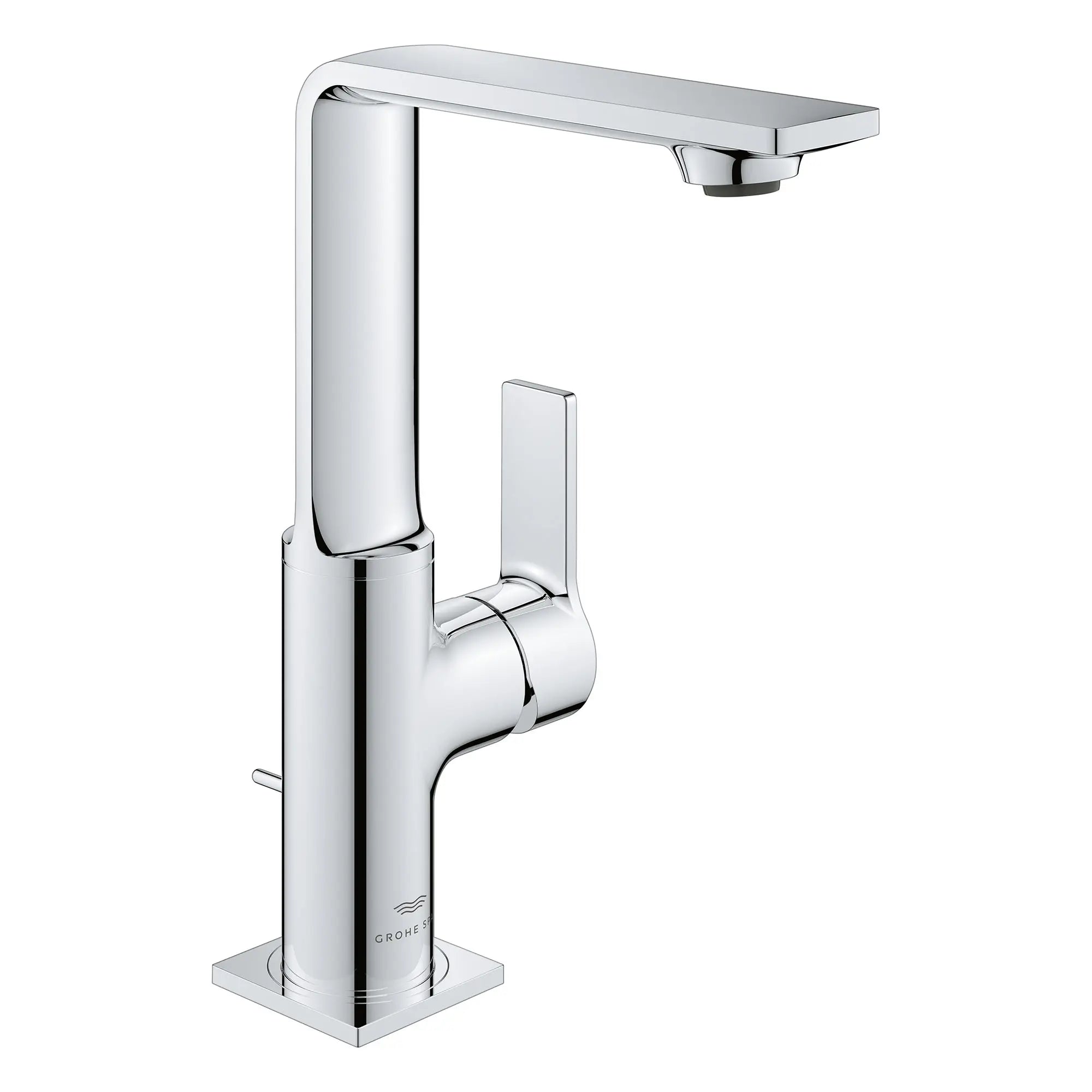 Grand robinet monotrou pour salle de bain, à poignée simple, 4,5 L/min (1,2 gpm) // CHROME STARLIGHT GROHE // 161358_Allure_SiloRight_23858001_0001_Feb2023_0_CDNwebp.webp