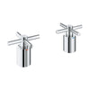 [14217000] Atrio Cross Handles for Roman Tub Faucet (Pair) - GROHE StarLight Chrome