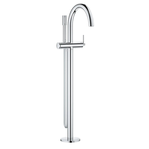 Robinet de baignoire autoportante à poignée simple avec douchette 1,75 GPM - Chrome StarLight GROHE