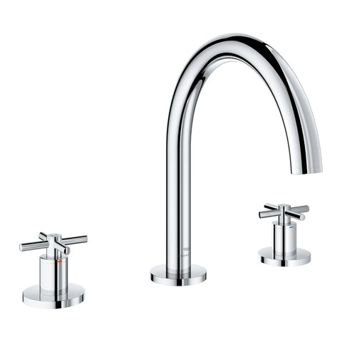 Robinet de baignoire romaine 3 trous, 2 poignées, à montage sur tablier - Chrome StarLight GROHE