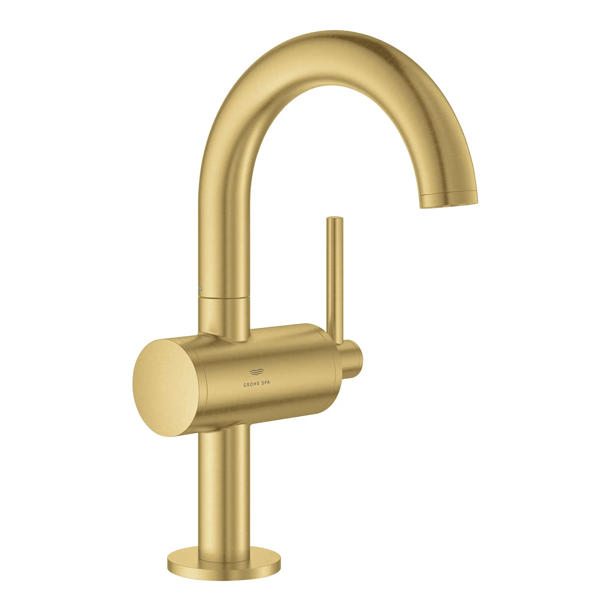 Grand robinet monotrou pour salle de bain, à poignée simple, 4,5 L/min (1,2 gpm) // AUBE FRAÎCHE BROSSÉ // 161464_Atrio_SiloRight_24351GN0_0001_Feb2023_0_CDNwebp.webp