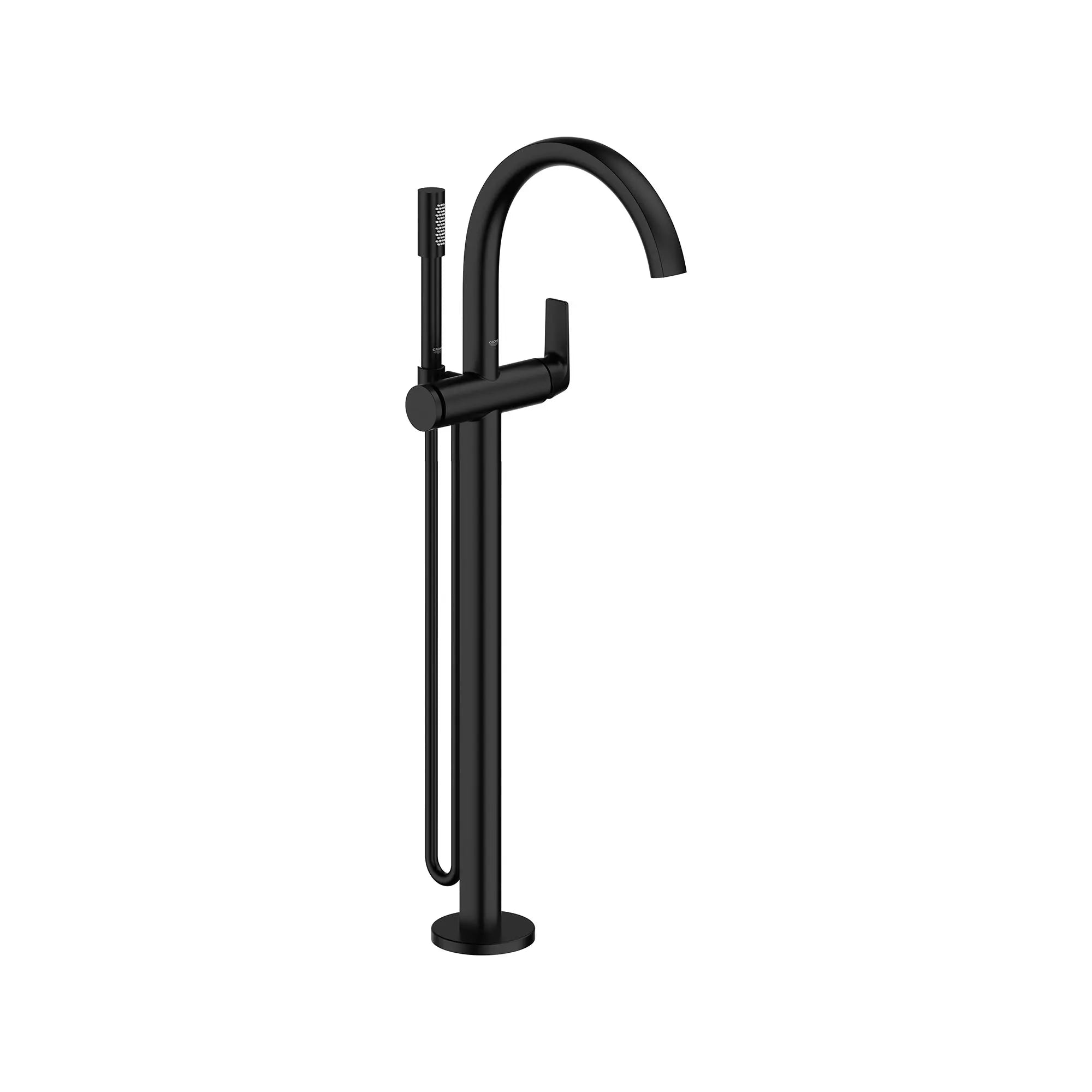 Robinet de baignoire autoportante à poignée simple avec douchette 6.6 L/min (1,75gpm) // NOIR MAT // 161527_Defined_SiloRight_293022430_0001_Feb2023_0_CDNwebp.webp