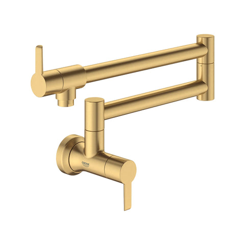 Robinet mural GROHE Zedra à 2 poignées - Aube fraîche brossé