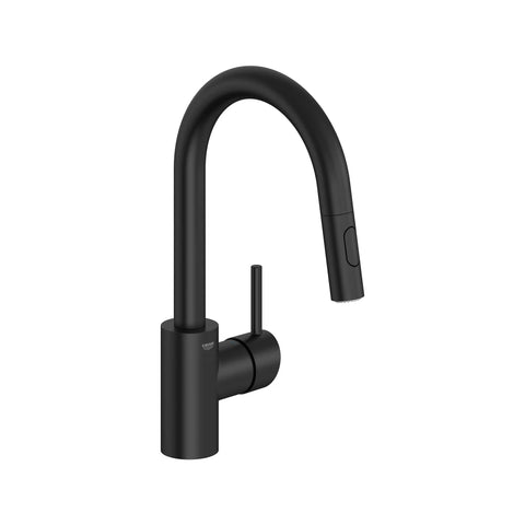 Robinet de bar rétractiable à poignée simple 6,6 L/min (1,75 gpm) - Noir mat