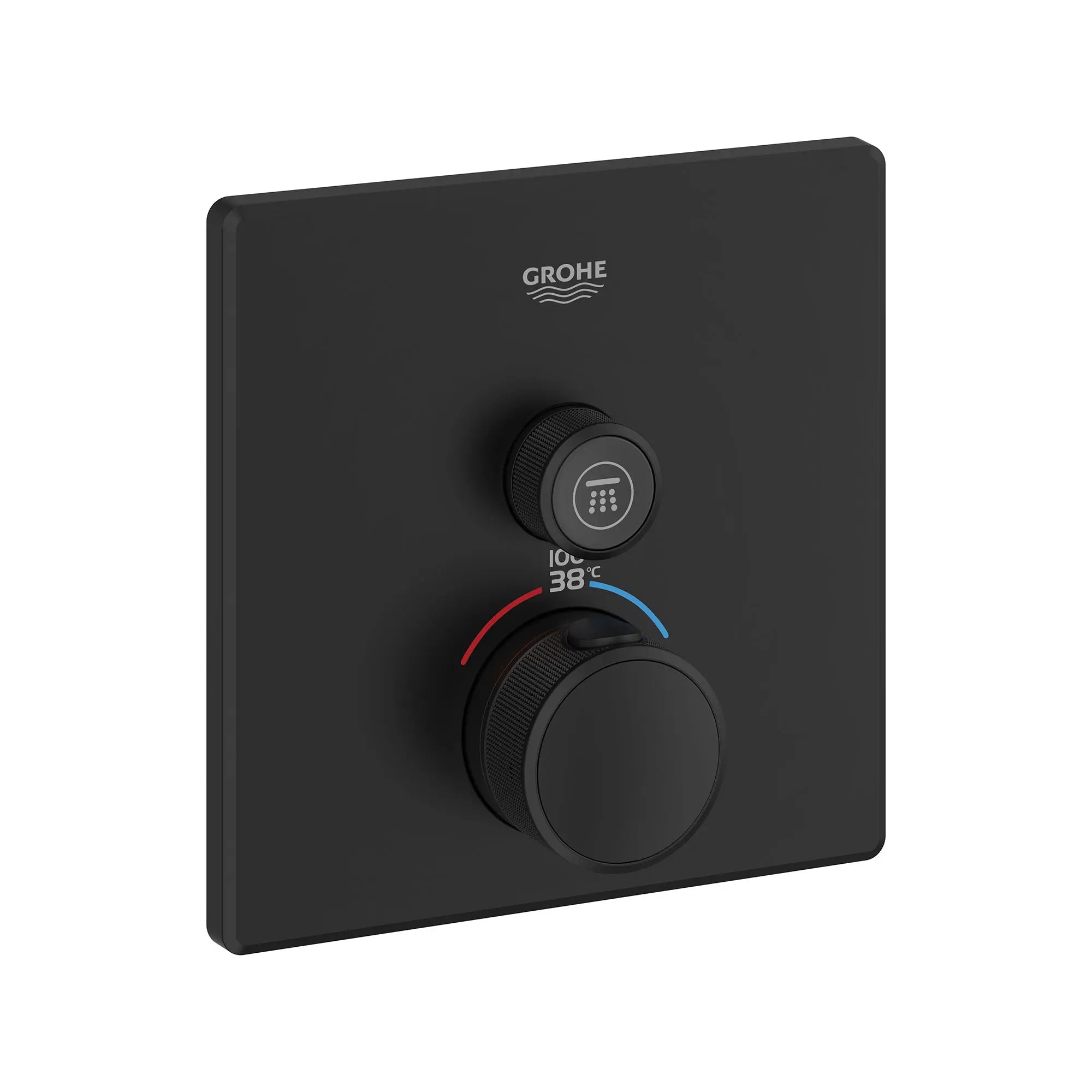 GrohTherm SmartControl Garniture de valve thermostatique à fonction simple  // NOIR MAT // 161572_Grohtherm_SiloRight_291402430_0001_Feb2023_0_CDNwebp_5f344459-88b9-47f0-8b3a-f55c8c47c494.webp