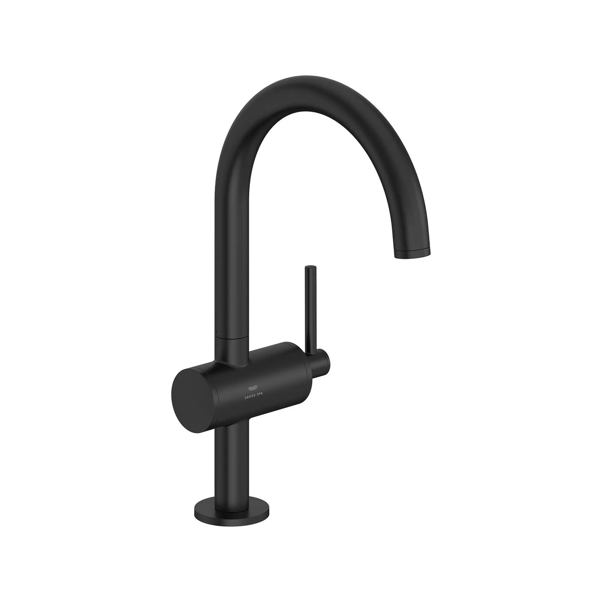 Grand robinet monotrou pour salle de bain, à poignée simple, 4,5 L/min (1,2 gpm) // NOIR MAT // 161582_Atrio_SiloRight_243502430_0001_Feb2023_0_CDNwebp_f9236b4c-e559-4372-9ff7-118d6d89cf25.webp