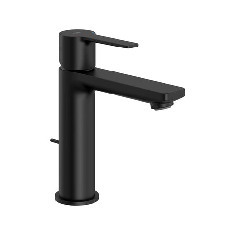 Lineare Robinet monotrou pour salle de bain, à poignée simple, taille P, 4,5 L/min (1,2 gpm) - Noir mat