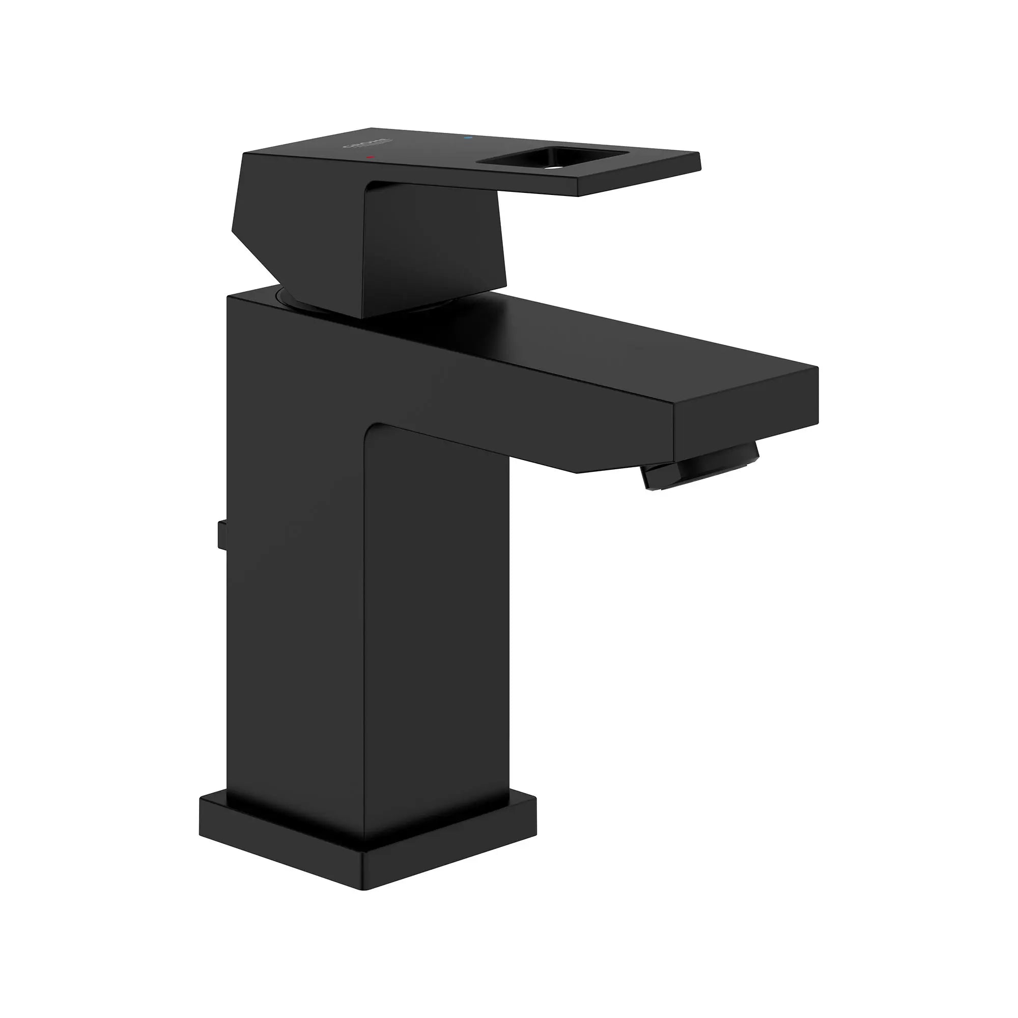 Robinet monotrou pour salle de bain, à poignée simple, taille P, 4,5 L/min (1,2 gpm) // NOIR MAT // 161592_Eurocube_SiloRight_23129243A_0001_Feb2023_0_CDNwebp.webp