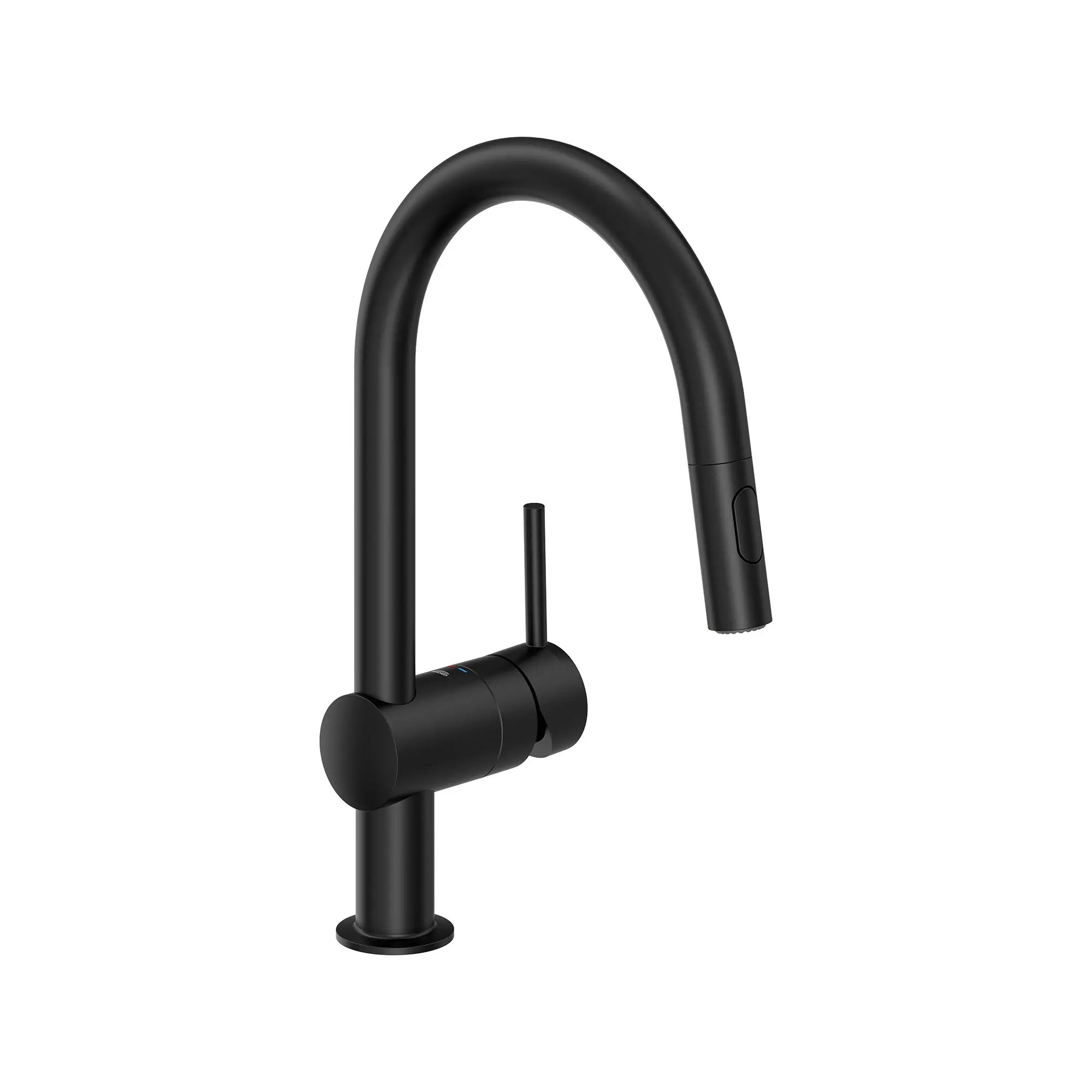Robinet de cuisine rétractable à poignée simple et double jet 6,6 L/min (1,75 gpm) // NOIR MAT // 161598_Minta_SiloRight_313782433_0001_Feb2023_0_CDNwebp.webp