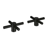[142152430] Atrio Cross Handles for Bathroom Sink Faucet (Pair) - Matte Black