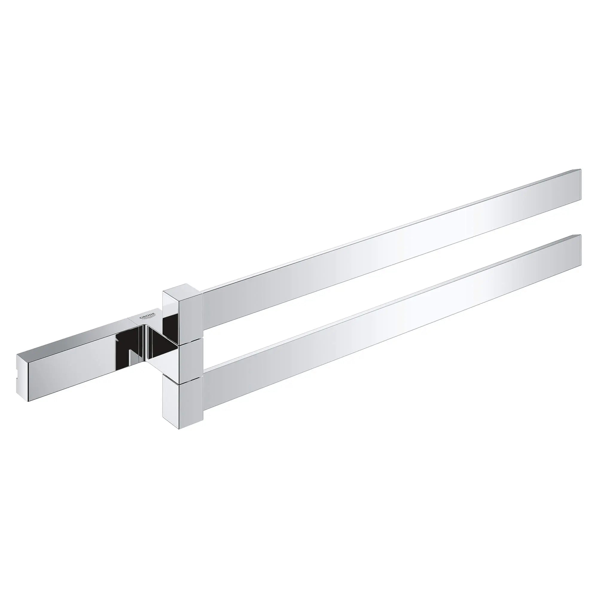 Selection Cube Porte-serviettes à deux branches // CHROME STARLIGHT GROHE // 16186_40768000-selection-cube-double-towel-bar-starlight-chrome_0_CDNwebp.webp