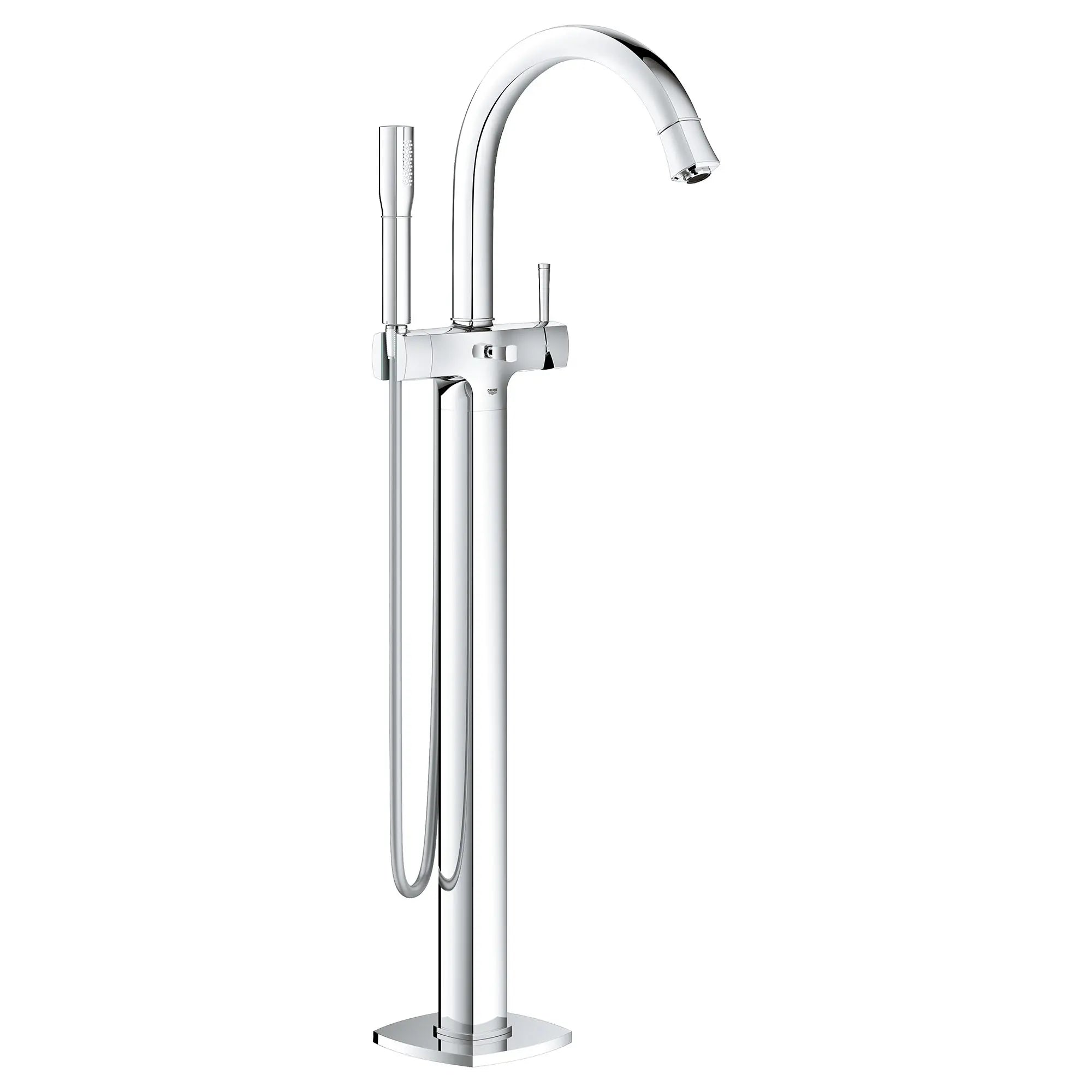 Grandera Robinet de baignoire à montage au sol avec douchette // CHROME STARLIGHT GROHE // 162030_2331800A_0_CDNwebp.webp