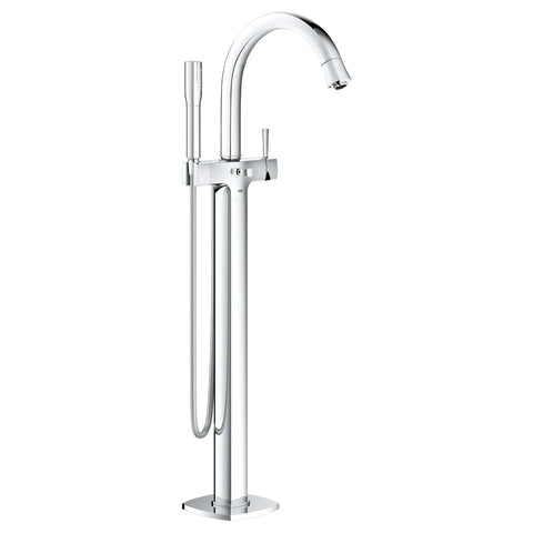 Grandera Robinet de baignoire à montage au sol avec douchette - Chrome StarLight GROHE