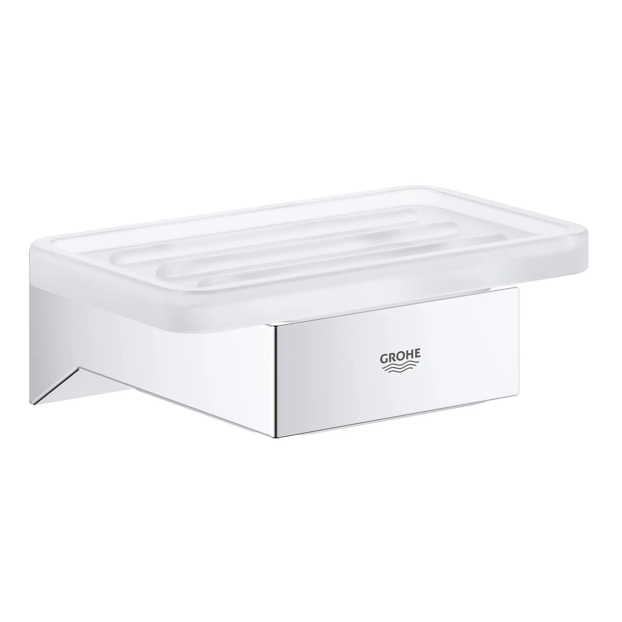 Selection Cube Porte-savon // CHROME STARLIGHT GROHE // 16211_40806000-selection-cube-soap-dish-2_0_CDNwebp.webp