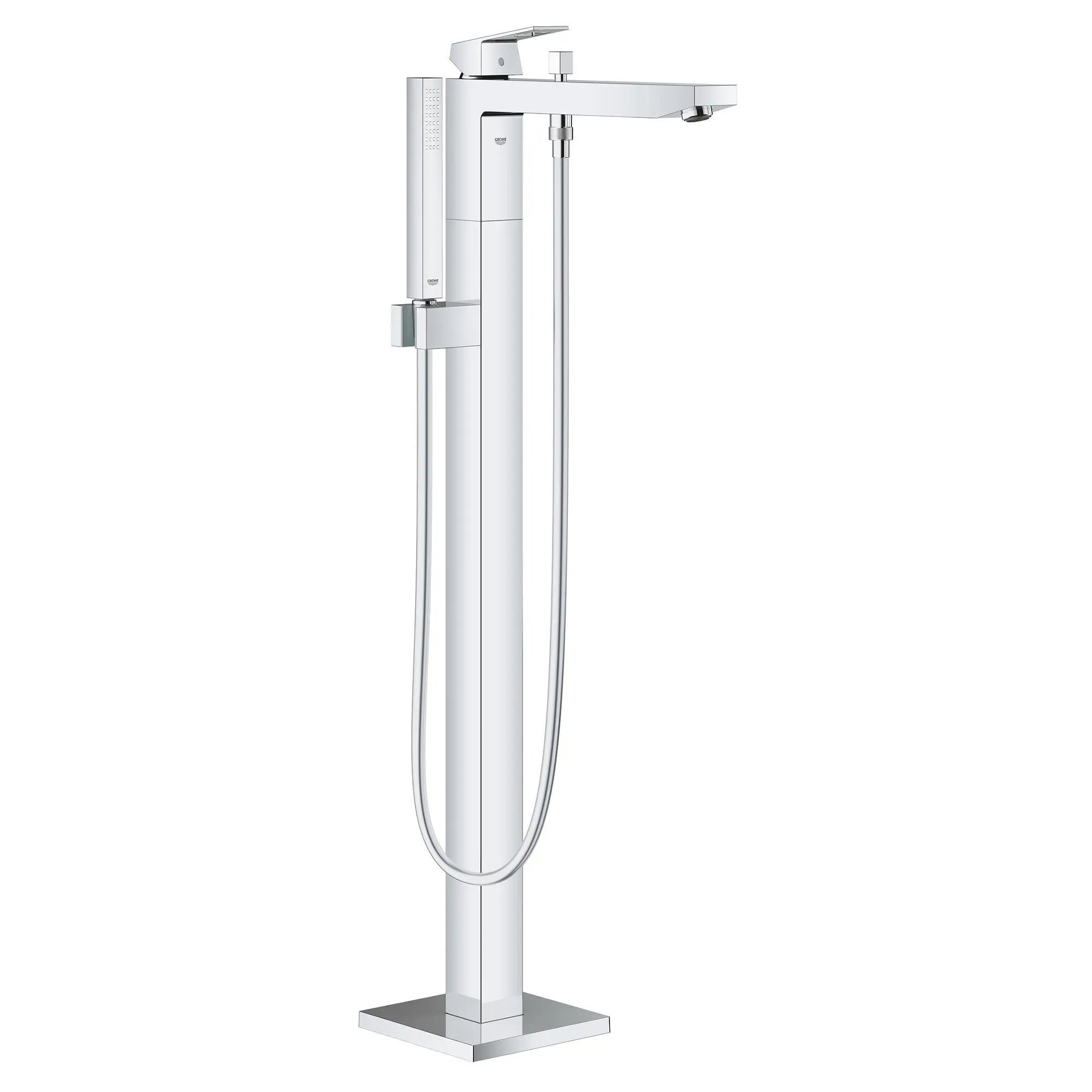 Robinet de baignoire autoportant à poignée simple avec douchette à 6,6 L/min (1,75 gpm) // CHROME STARLIGHT GROHE // 162258_23672001_0_CDNwebp.webp