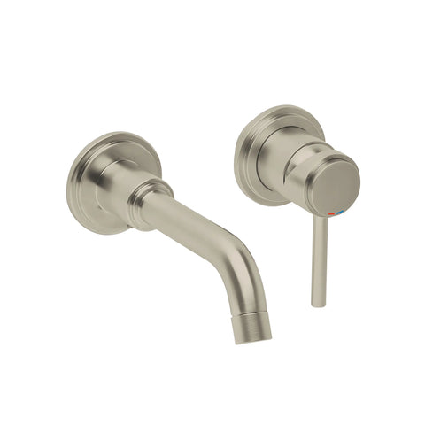 Garniture murale à deux trous pour robinet de vasque - Nickel brossé InfinityFinish