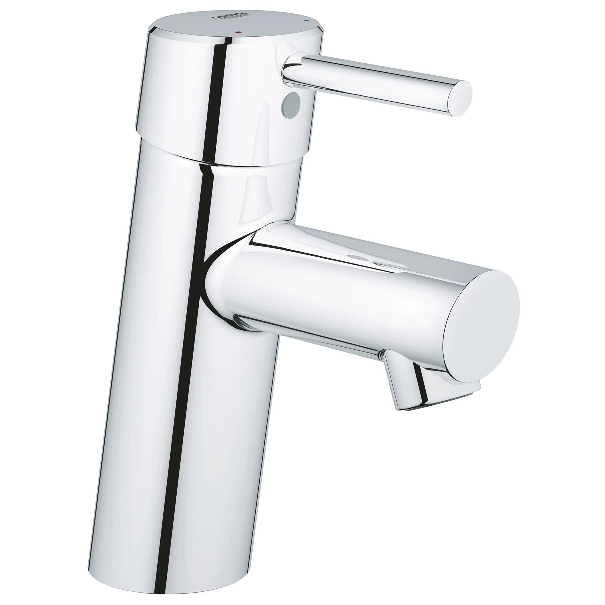 Robinet monotrou à poignée simple pour salle de bain, taille P,  4,5 L/min (1,2 gpm), sans drain // CHROME STARLIGHT GROHE // 162566_3427100A_0_CDNwebp.webp