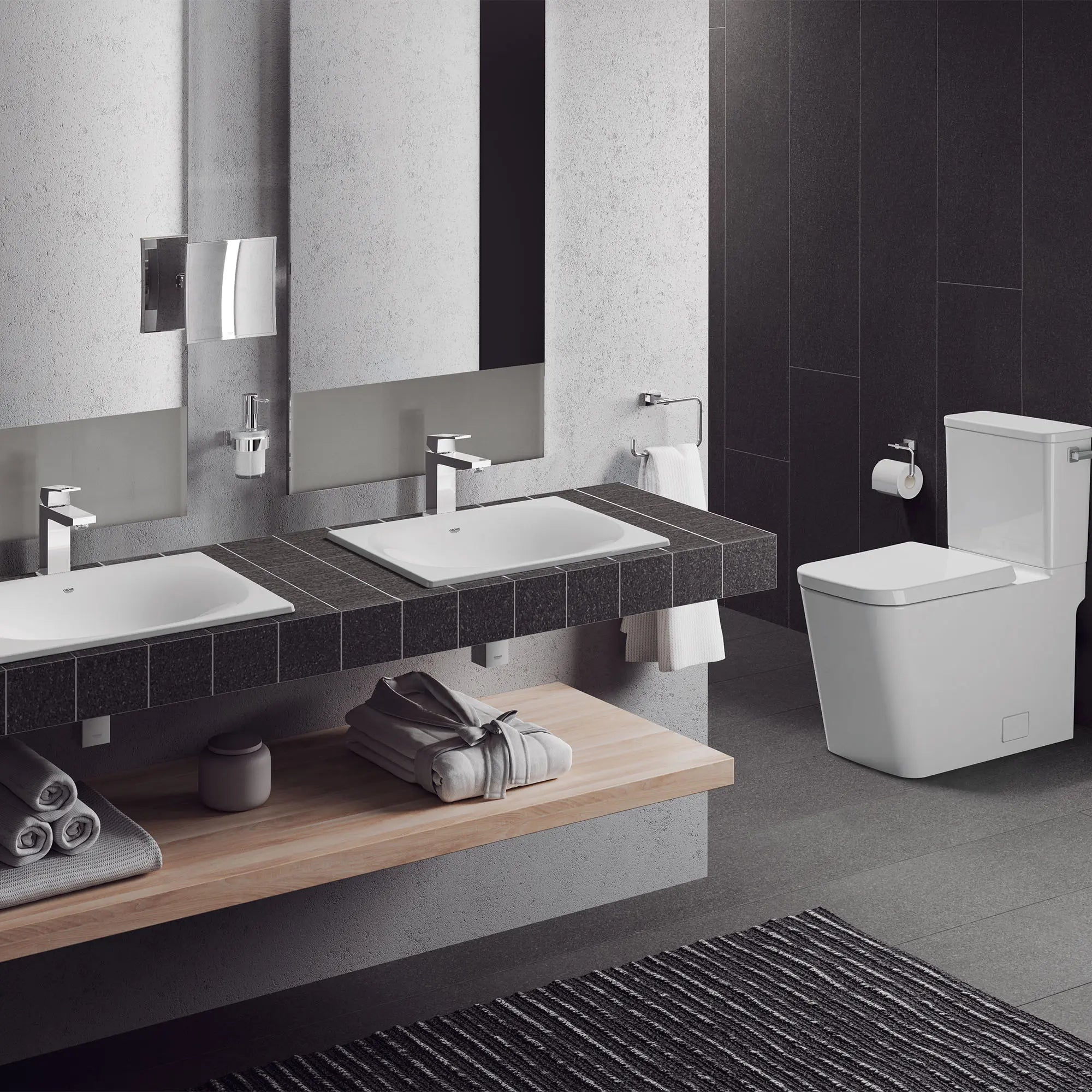 Toilette allongée en deux pièces, Hauteur idéale avec levier à droite et siège inclus, 4,8 lpc (1,28 gpc) // RIGHT / BLANC ALPIN // 163063_B-T39477D01_000_01_39663000_0_CDNwebp.webp