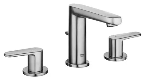 Europlus Robinet à grand écartement pour lavabo - Nickel brossé InfinityFinish