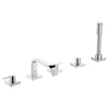 [25097000] 5-Hole 2-Handle Deck Mount Roman Tub Faucet with 2.5 GPM Hand Shower - GROHE StarLight Chrome